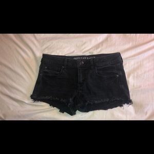 American Eagle Black Jean Shorts Size 8